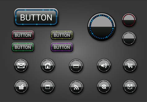 Free Web Buttons Set 08 Vector - Download Free Vector Art, Stock ...