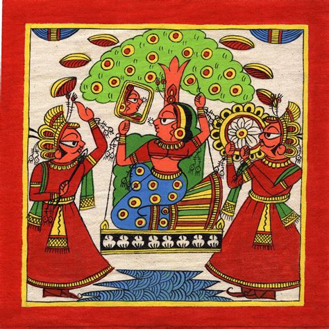 Rajasthan Phad Painting Handmade Indian Folk Miniature Ethnic Tribal ...