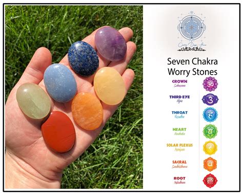 7 Chakra Palm Stones/7 Chakra Stones/Mini Worry Stones/Genuine | Etsy