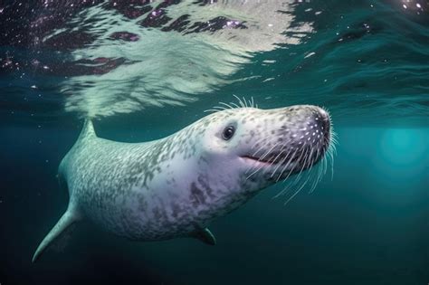 Premium Photo | A narwhal swimming gracefully in its natural Arctic habitat