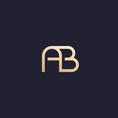 Download AB monogram, vector logo on dark for free | Geometric logo ...