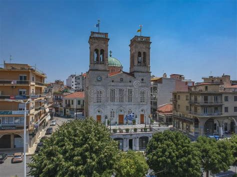 Aerial View Over Tripoli City, Arcadia and the Metropolitan Church of ...