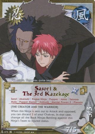 Sasori & The 3rd Kazekage (The Creator and the Warrior)