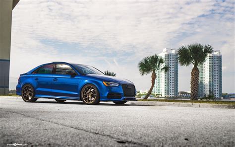 Royal Blue Audi A3 with Matte Bronze Avant Garde Wheels Audi Wheels ...