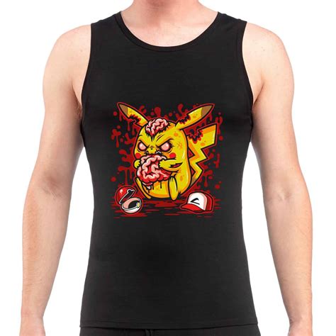 zombie pikachu Tanktop for unisex adult.Designed and printed in the U.S ...