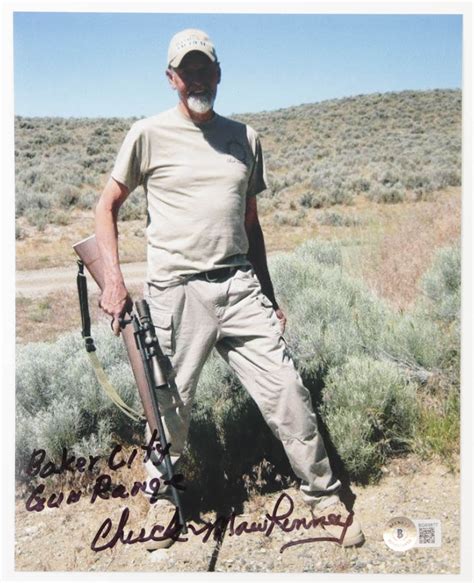 Chuck Mawhinney Signed 8x10 Photo Inscribed "Baker City Gun Range ...