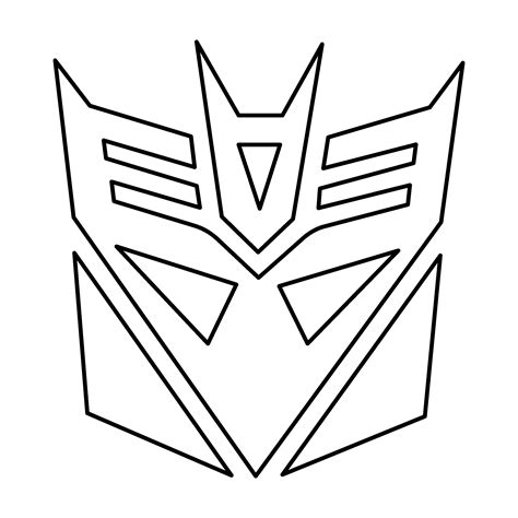 Transformers Decepticon Logo in Black and White