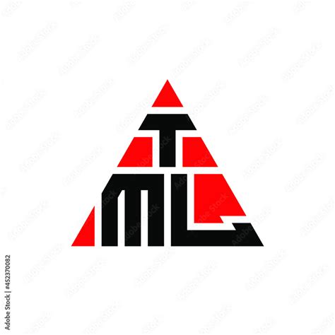 TML triangle letter logo design with triangle shape. TML triangle logo ...