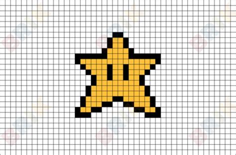 Mario Star Pixel Art