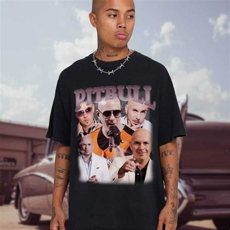 Pitbull Shirt Vintage Pitbull Homage Shirt Pitbull Hip Hop S - Inspire ...