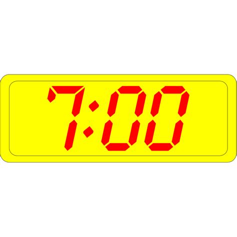 Digital Clock 7:00 PNG, SVG Clip art for Web - Download Clip Art, PNG ...