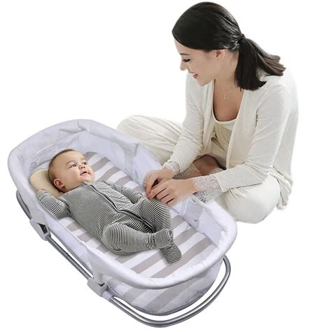 Portable Baby Crib Nursery Travel Folding Baby Bed Infant Toddler ...