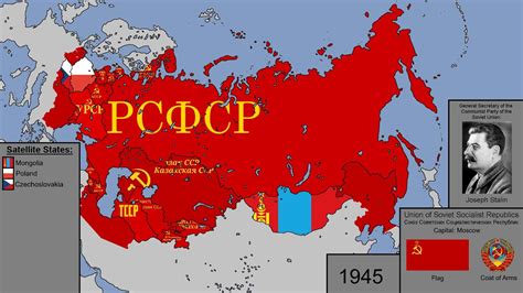 Soviet Union Flag Map