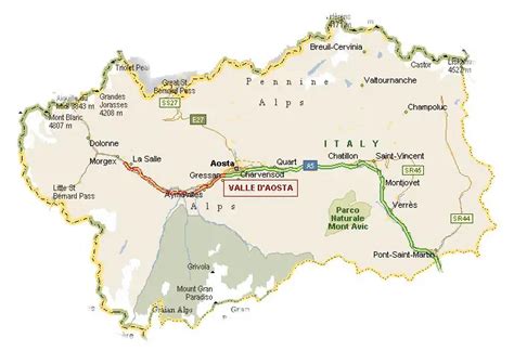 Map of Aosta Valley 3 • Mapsof.net