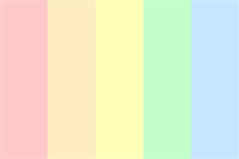 pastel rainbow aesthetic Color Palette