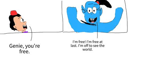 Aladdin wishes the Genie free by Simpsonsfanatic33 on DeviantArt