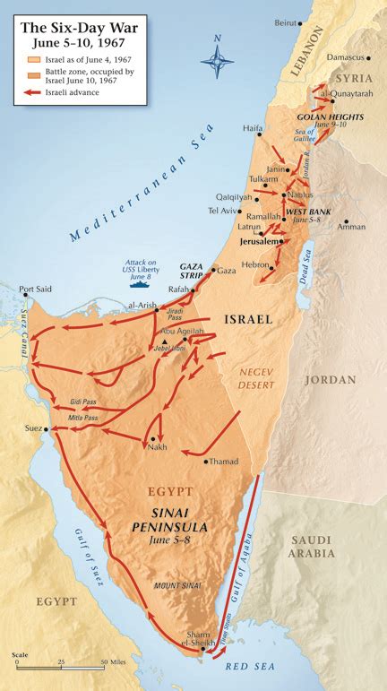 Israeli-Six-Day-War-1967-MAP-LG | HistoryNet