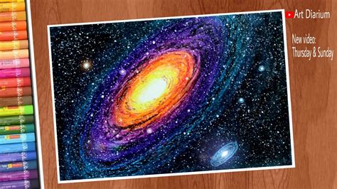 Galaxy Oil Pastel Tutorial / In this video i gave a tutorial about oil ...