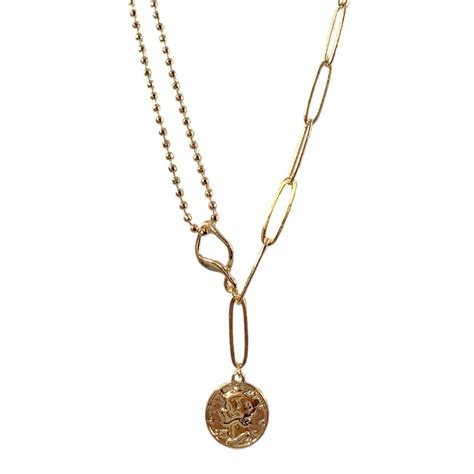 PENDANT COIN NECKLACE - DOUBLE