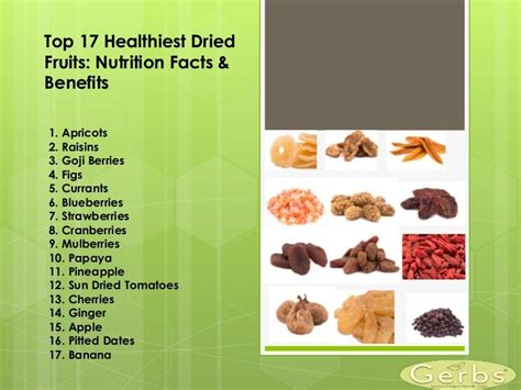 Top 17 healthiest dried fruits nutrition facts & benefits