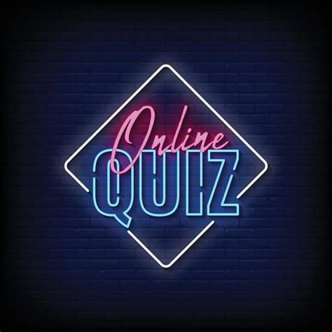 Online Quiz Neon Signs Style Text Vector 4264186 Vector Art at Vecteezy