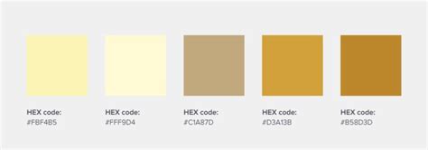 Gold Tones | Hex color codes, Website color palette, Brand colors