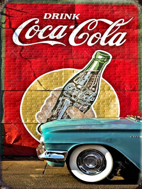 Buy The Grid Metal Coke Tin Sign 50's Retro Kitchen Cocacola Vintage ...