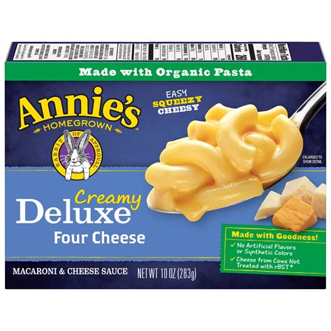 Annie's Four Cheese Creamy Deluxe Mac & Cheese, 10 oz - Walmart.com