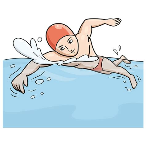 How to Draw a Boy Swimming - Really Easy Drawing Tutorial