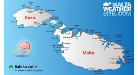 Malta Beaches Map