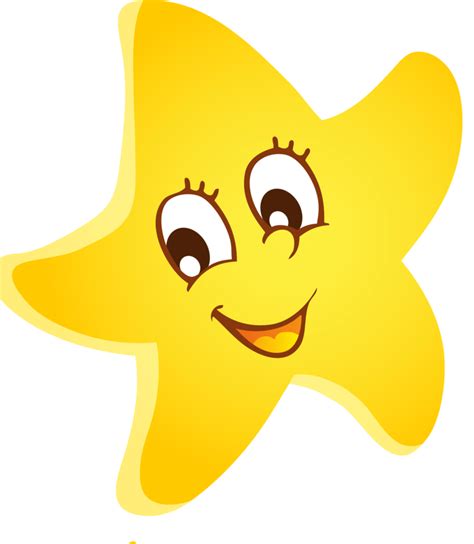 a smiling yellow star with big eyes