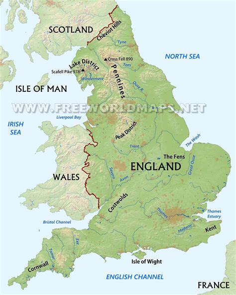 Geographical Map Of England - Amanda Marigold