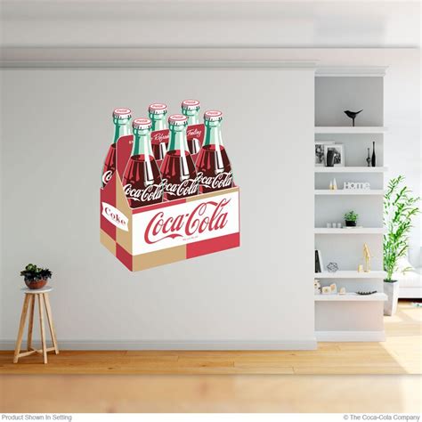 Coca-cola Bottles Six Pack Carton Wall Decal | Etsy