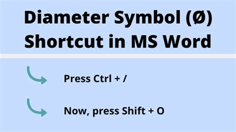 Typing Diameter Symbol [Ø] in Word/Excel – slash O - Software Accountant