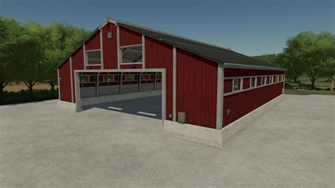 Large placeable American sheds FS22 - KingMods