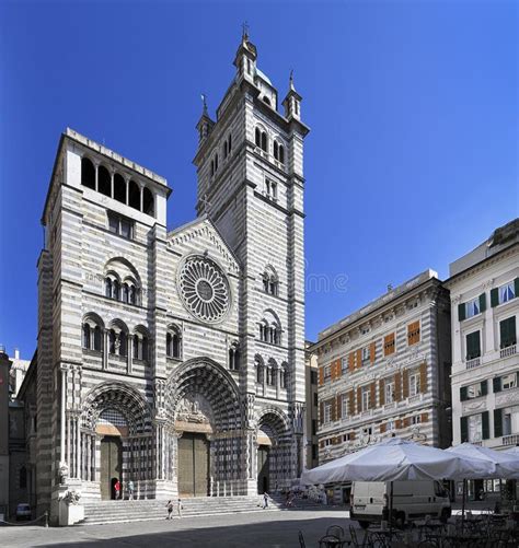 Panoramic View of the City Center of Genoa, Capital of Liguria P ...