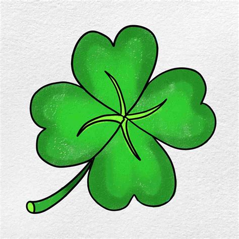 How to Draw a Four Leaf Clover - HelloArtsy