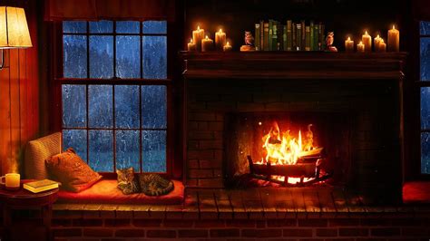 Cozy Fireplace Scene