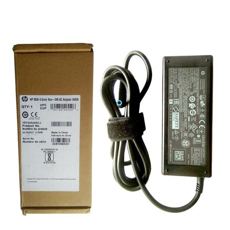 HP original 65w 4.5mm Charger For Pavilion, Elitebook, Probook, X360 ...