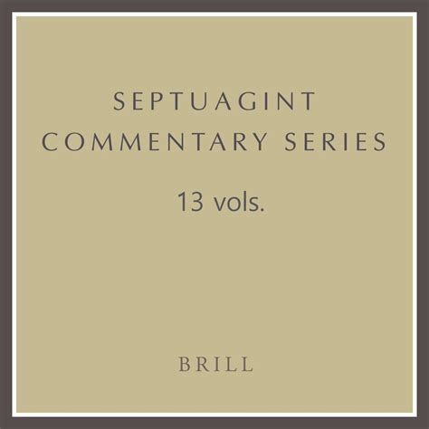 Septuagint Commentary Series | SCS (13 vols.) | Logos Bible Software