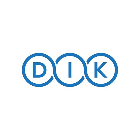 DIK letter logo design on black background.DIK creative initials letter ...