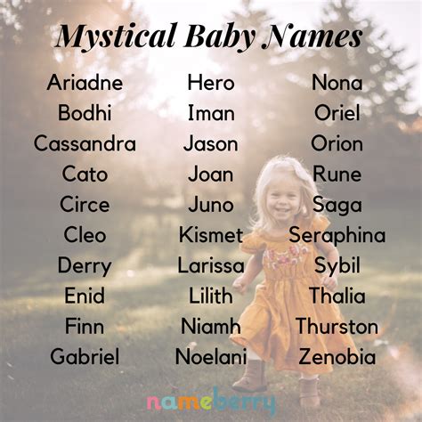 100 Mystical Names | Baby name list, Names, Mystical names