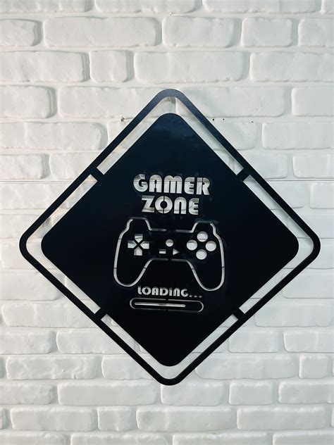 LED Lighted Gamer Zone Wall Art Game Room Lights Lighted - Etsy