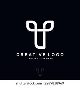 Letter T Logo White Liner Concept Stock Vector (Royalty Free ...