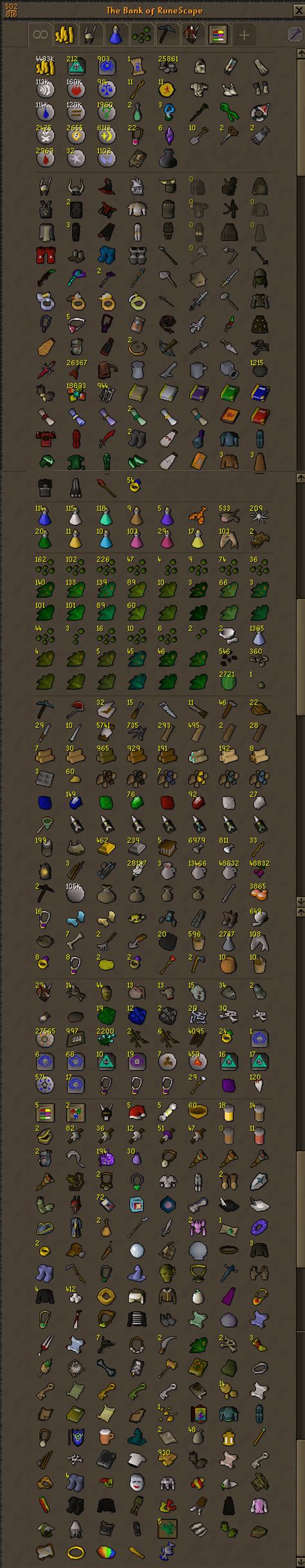 [OSRS] When you reorganize & clean your bank =D : r/BankTabs