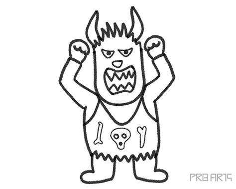 Easy Monster Drawing for Kids - PRB ARTS