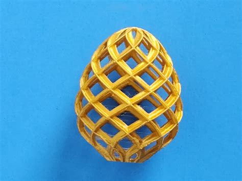 3D Printed Golden Abstract Egg - Etsy