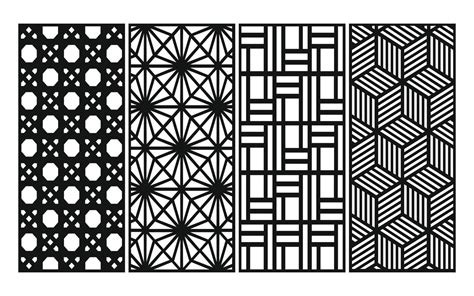 Decorative floral patterns, geometric template for cnc laser cutting ...