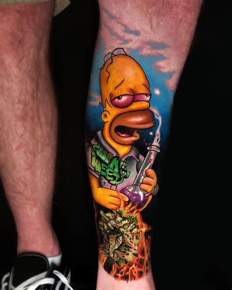 🍁HOMER SIMPSON🍁 #kyledevriesink ⁣ ⛓⁣ ⛓⁣ @mdwipeoutz @inkedmag @inkjecta ...