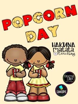 Popcorn Day Math and Literacy Activities by Hakuna Matata | TPT